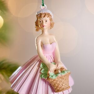 Елочная игрушка Девушка Риккарда с корзинкой 10 см Winter Deco фото 2