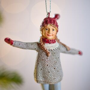 Елочная игрушка Девушка Силвана на коньках 10 см Winter Deco фото 2