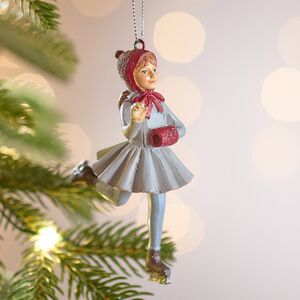 Елочная игрушка Девушка Силвана шапке и муфточке 10 см Winter Deco фото 1