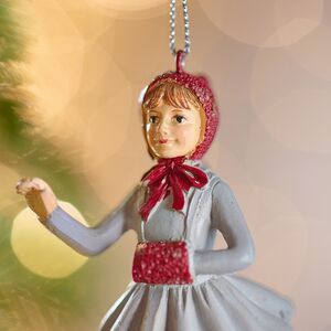 Елочная игрушка Девушка Силвана шапке и муфточке 10 см Winter Deco фото 2