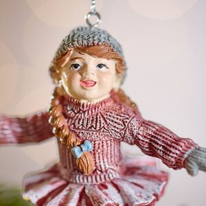 Елочная игрушка Девушка Элма с косичками 11 см Winter Deco фото 2