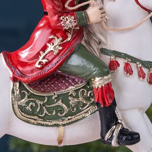 Декоративная фигурка Щелкунчик Гофмана на лошадке-качалке 25 см Winter Deco фото 6