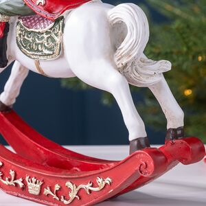 Декоративная фигурка Щелкунчик Гофмана на лошадке-качалке 25 см Winter Deco фото 8