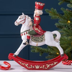 Декоративная фигурка Щелкунчик Гофмана на лошадке-качалке 25 см Winter Deco фото 7