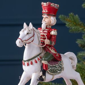 Декоративная фигурка Щелкунчик Гофмана на лошадке-качалке 25 см Winter Deco фото 2