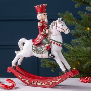 Декоративная фигурка Щелкунчик Гофмана на лошадке-качалке 25 см Winter Deco фото 5