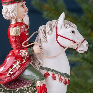Декоративная фигурка Щелкунчик Гофмана на лошадке-качалке 25 см Winter Deco фото 3