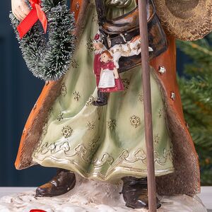 Декоративная фигурка Дед Мороз с венком - Christmas Fairyland 25 см Winter Deco фото 4