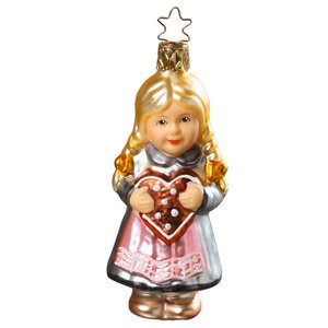 Стеклянная елочная игрушка Гретель 11 см, подвеска