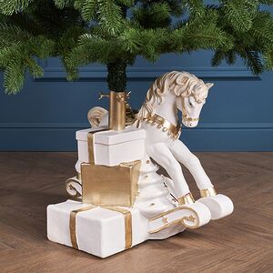 Подставка для елки Лошадка-Качалка с подарками - Enchantmas 47*40 см, диаметр ствола до 3.8 см Winter Deco фото 3