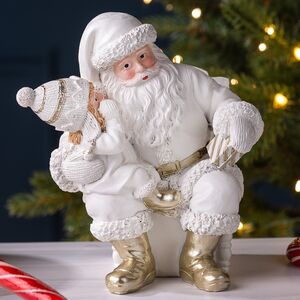 Фигурка Санта Клаус с Девочкой Элли - Merry Christmas 14 см Winter Deco фото 4