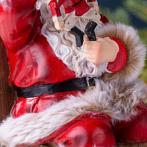 Фигурка Санта Клаус со щелкунчиком в красном кафтане - Merry Christmas 19 см Winter Deco фото 7