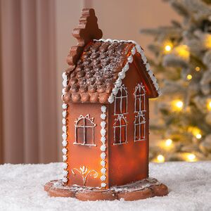 Пряничный Домик с подсветкой Ginger Wonders 20 см Winter Deco фото 7