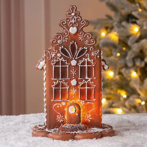 Пряничный Домик с подсветкой Ginger Wonders 20 см Winter Deco фото 4