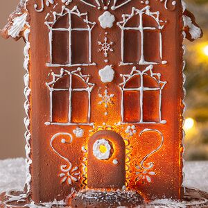 Пряничный Домик с подсветкой Ginger Wonders 20 см Winter Deco фото 6