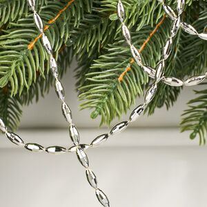 Бусы на елку Radiance 270 см серебряные, пластиковые Winter Deco фото 2