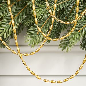 Бусы на елку Radiance 270 см золотые, пластиковые