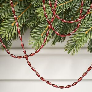 Бусы на елку Radiance 270 см гранатовые, пластиковые