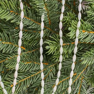 Бусы на елку Radiance 270 см белые, пластиковые Winter Deco фото 3