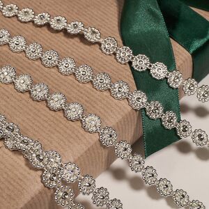 Бусы на елку Vintage Lace - Silver 270 см, пластиковые Winter Deco фото 2