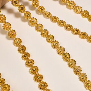 Бусы на елку Vintage Lace - Gold 270 см, пластиковые Winter Deco фото 3