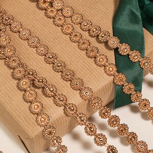 Бусы на елку Vintage Lace - Braun 270 см, пластиковые Winter Deco фото 2