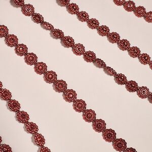 Бусы на елку Vintage Lace - Burgundy 270 см, пластиковые Winter Deco фото 3