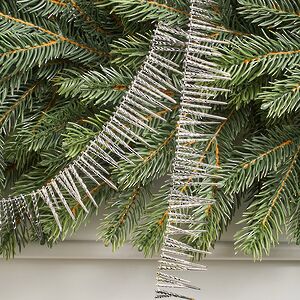 Бусы на елку Vintage Fringe - Silver 270 см, пластиковые Winter Deco фото 3