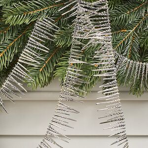 Бусы на елку Vintage Fringe - Silver 270 см, пластиковые Winter Deco фото 4