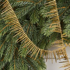 Бусы на елку Vintage Fringe - Gold 270 см, пластиковые Winter Deco фото 4