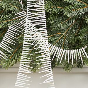 Бусы на елку Vintage Fringe - White 270 см, пластиковые Winter Deco фото 4