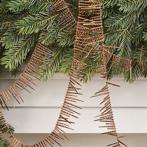 Бусы на елку Vintage Fringe - Braun 270 см, пластиковые Winter Deco фото 2