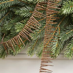 Бусы на елку Vintage Fringe - Braun 270 см, пластиковые Winter Deco фото 4