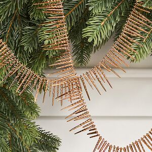 Бусы на елку Vintage Fringe - Braun 270 см, пластиковые Winter Deco фото 3