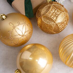 Елочные игрушки Chateau - Golden Luxor 10 см, 10 шт, пластик Winter Deco фото 2