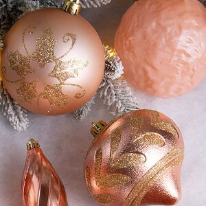 Елочные игрушки Chateau Collections - Pink Fleur 10 см, 10 шт, пластик Winter Deco фото 4