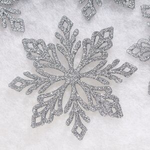 Елочная игрушка Снежинка - Silver Celebration 10 см, 12 шт Winter Deco фото 2