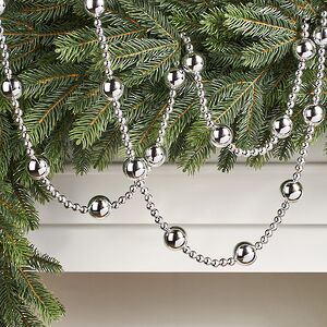 Бусы на елку Alverston - Silver 160 см, пластик