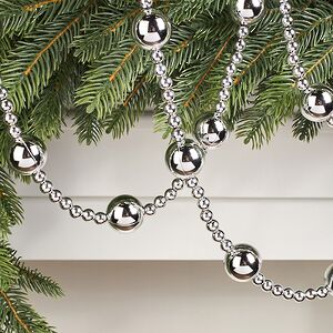 Бусы на елку Alverston - Silver 160 см, пластик Winter Deco фото 2