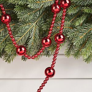 Бусы на елку Alverston - Red 160 см, пластик Winter Deco фото 3