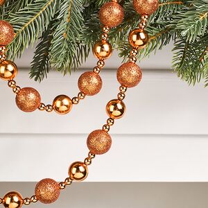 Бусы на елку Barnettby - Copper 2-2.5 см, 160 см, пластик Winter Deco фото 2