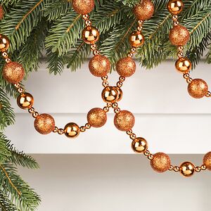 Бусы на елку Barnettby - Copper 2-2.5 см, 160 см, пластик Winter Deco фото 3