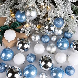 Большой набор елочных шаров Westbury - Небосвод Айвенго 4-8 см, 100 шт, пластик Winter Deco фото 1