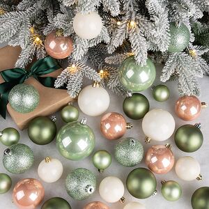 Большой набор елочных шаров Westbury - Розмариновый Букет 4-8 см, 100 шт, пластик