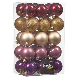 Елочные шары Gracy - Королевский Сатин 6 см, 30 шт, пластик Winter Deco фото 3