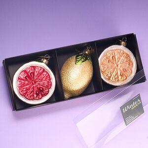 Елочные игрушки Фрукты - Lemonade Cocktail 11 см, 3 шт, стекло Winter Deco фото 3