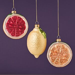 Елочные игрушки Фрукты - Lemonade Cocktail 11 см, 3 шт, стекло Winter Deco фото 2
