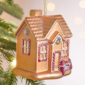 Елочная игрушка Домик - Frosted Manor 10 см, стекло Winter Deco фото 1