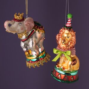 Елочные игрушки Лев и Слон - Circus Roncalli 12 см, 2 шт, стекло Winter Deco фото 5