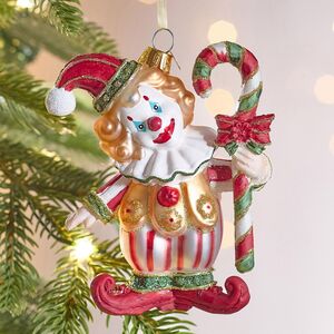 Елочная игрушка Клоун Нук - Circus Roncalli 12 см, стекло Winter Deco фото 1